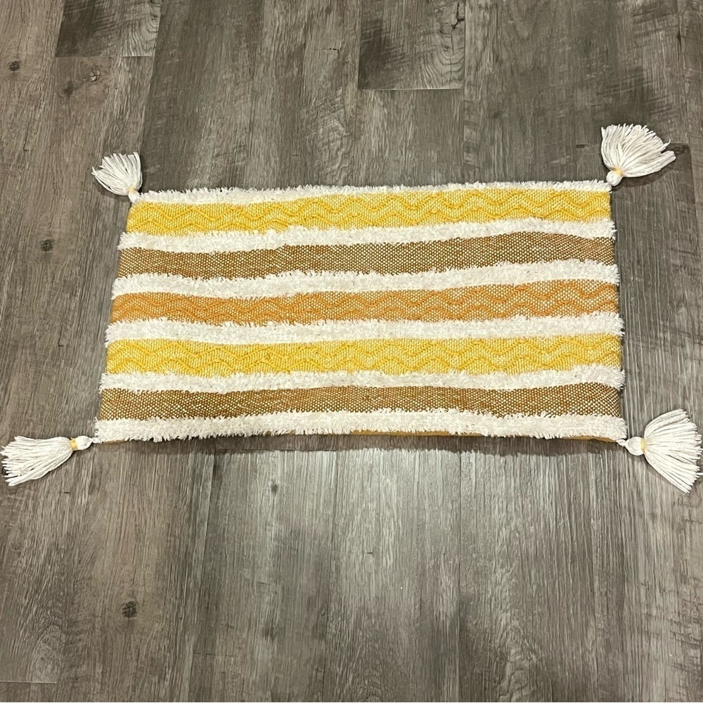 World Market Bohemian Tassels Pillow Cover Made in India Size 14x26